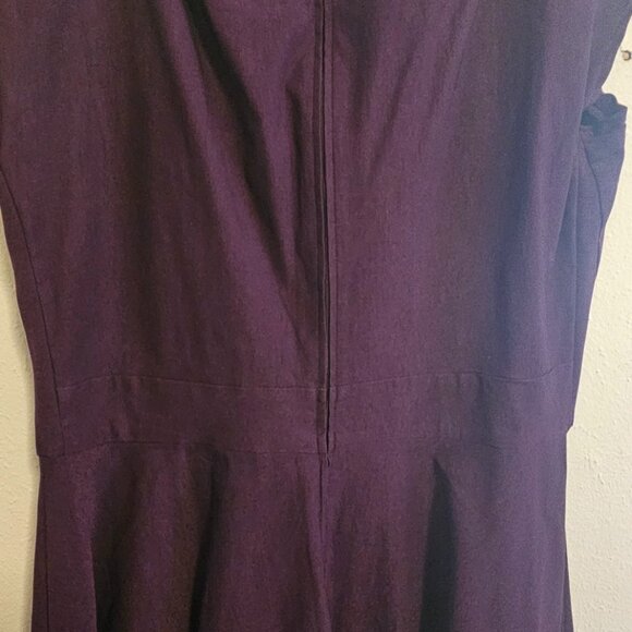 Unique Vintage Stop Staring ALTERED Cap Sleeve Swing Dress Purple Plus Size 16 - Picture 4 of 4